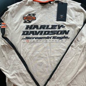 NWT Harley-Davidson Tan Long Sleeve Tee